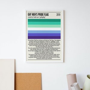 Trans Inclusive Gay Men&#39;s Pride Flag Poster Printable| LGBTQ+ Flag Print| LGBT Wall Art| LGBT Flag| Gay Pride| Print|Poster Digital Download