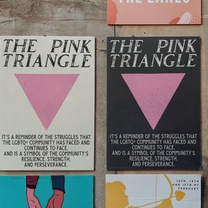 The Pink Triangle Poster Printable| LGBTQ+ Print| LGBT Wall Art| LGBT Poster|  Pide| Gay Pride| Poster| Print| Digital Download