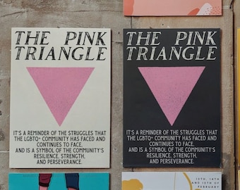 The Pink Triangle Poster Printable| LGBTQ+ Print| LGBT Wall Art| LGBT Poster|  Pide| Gay Pride| Poster| Print| Digital Download