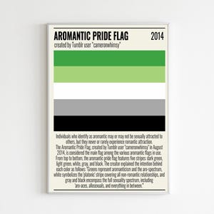 Aromantic Pride Flag Poster Printable| LGBTQ+ Flag Print| LGBT Wall Art| LGBT Flag| Poster| Print| Digital Download