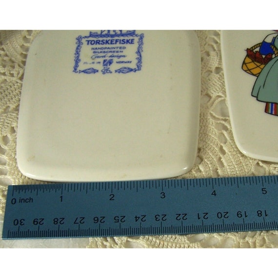 Norway Torskefiske Handpainted Silkscreen Gerd Design Wall Plaques