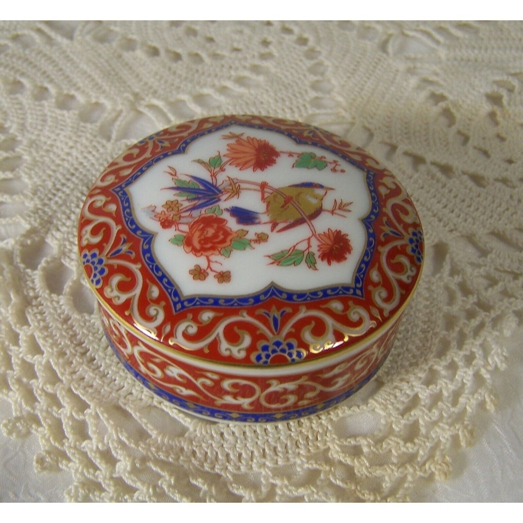Kaiser Porcelain Trinket Dish With Lid Made in West Germany Vintage Etsy