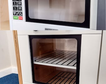 DUKTIG-pegatina envolvente para horno y microondas, paquete doble, calcomanía de cocina de barro IKEA Play, diseño de actualización de cocina artesanal, cambio de imagen reciclado