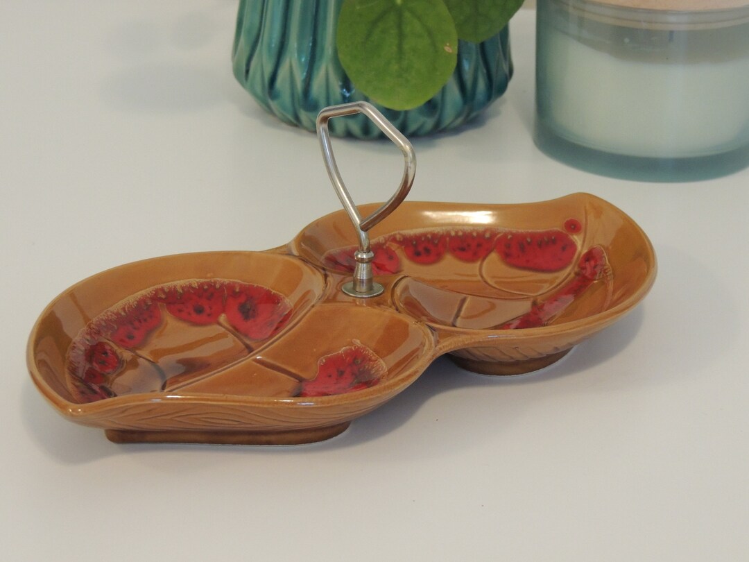 Vintage 60's Heart Shaped Olive Pickle Tray Midcentury Etsy