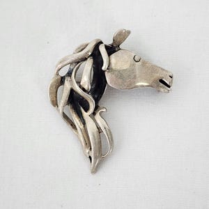 Signed SILPADA 925 Sterling Silver Horse Head Brooch with Bail Pendant Equestrian Jewelry Collectible Artistic Animal Pin Country Farm
