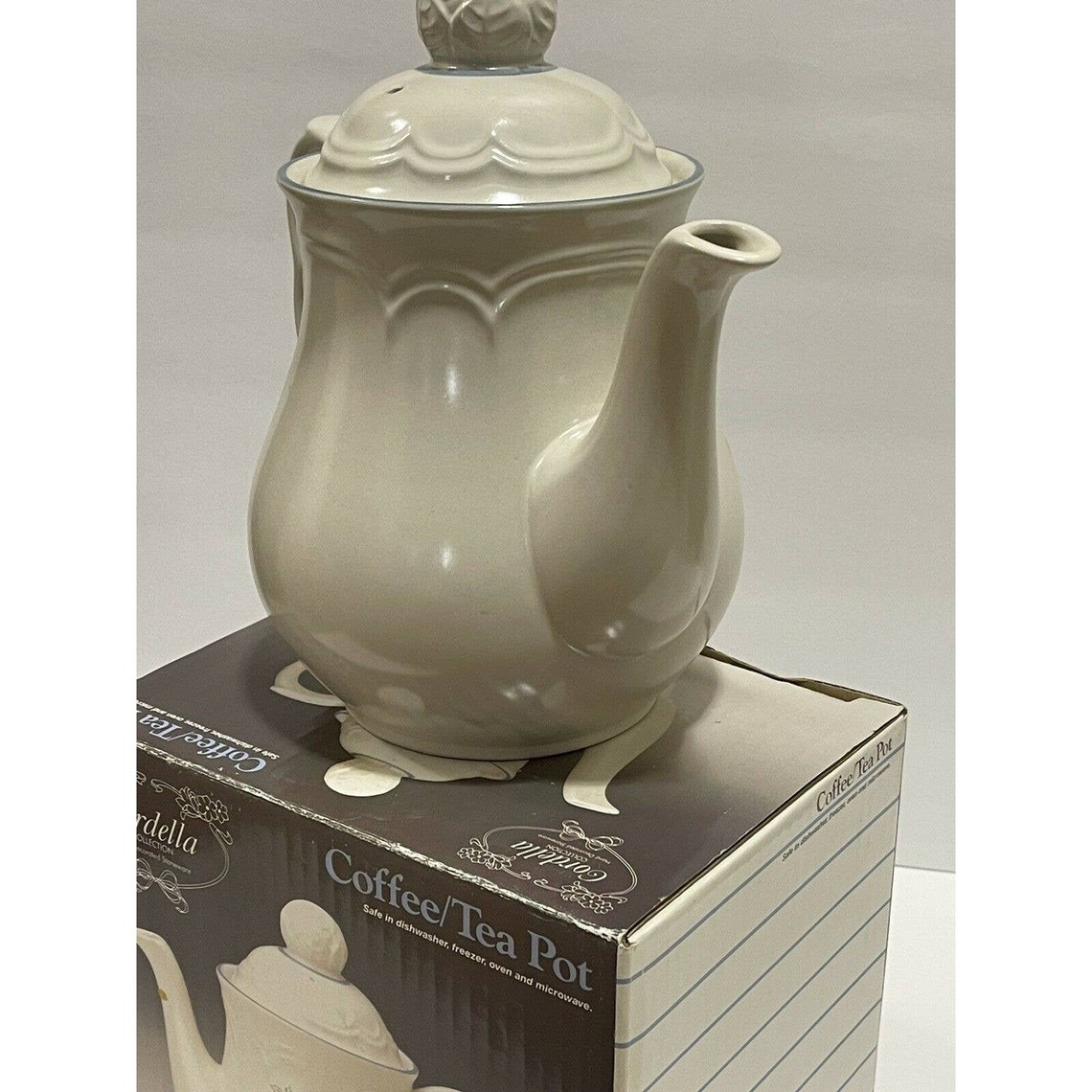 NEW IN BOX Vintage Stoneware Coffee/Tea Pot & Lid Cordella Etsy