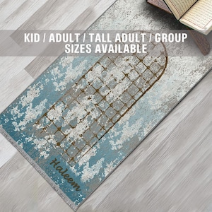 Personalized Foam Padded Prayer Mat, Muslim Prayer Rug, Janamaz, Islamic Gift, Anti-Slip Mat, Large XL Small Musallah, Designer Sejadah 408
