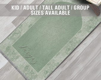 Personalized Foam Padded Prayer Mat, Muslim Prayer Rug, Janamaz, Islamic Gift, Anti-Slip Mat, Large XL Musallah, Designer Sejadah 810