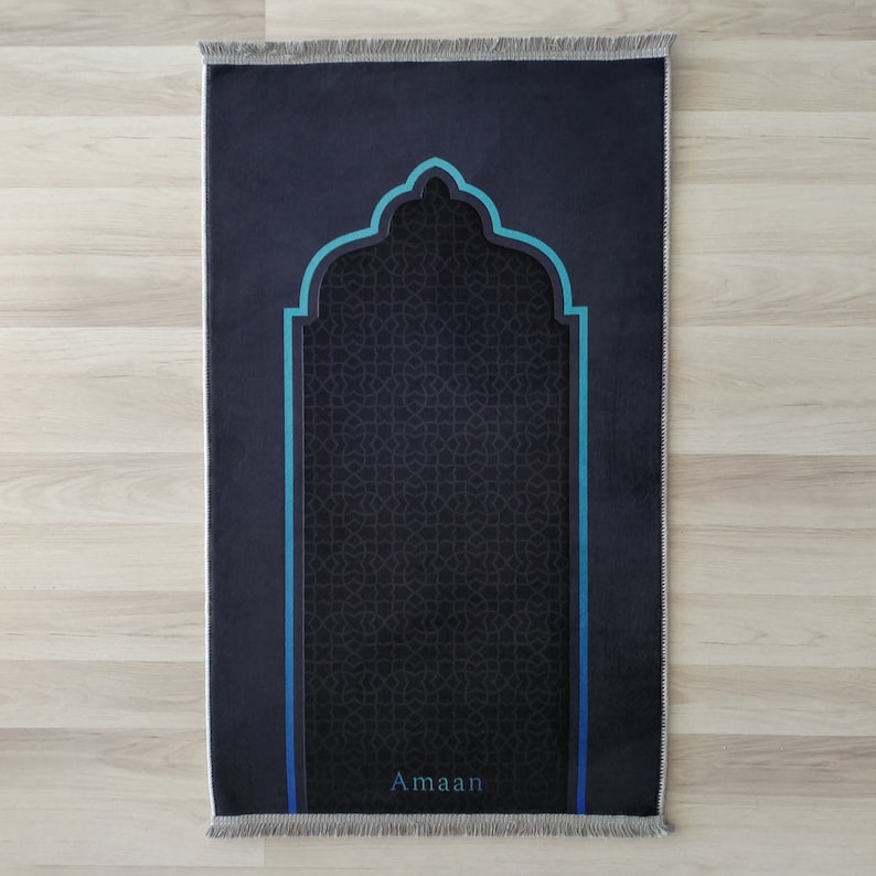 Personalized Foam Padded Prayer Mat Muslim Prayer Rug Etsy