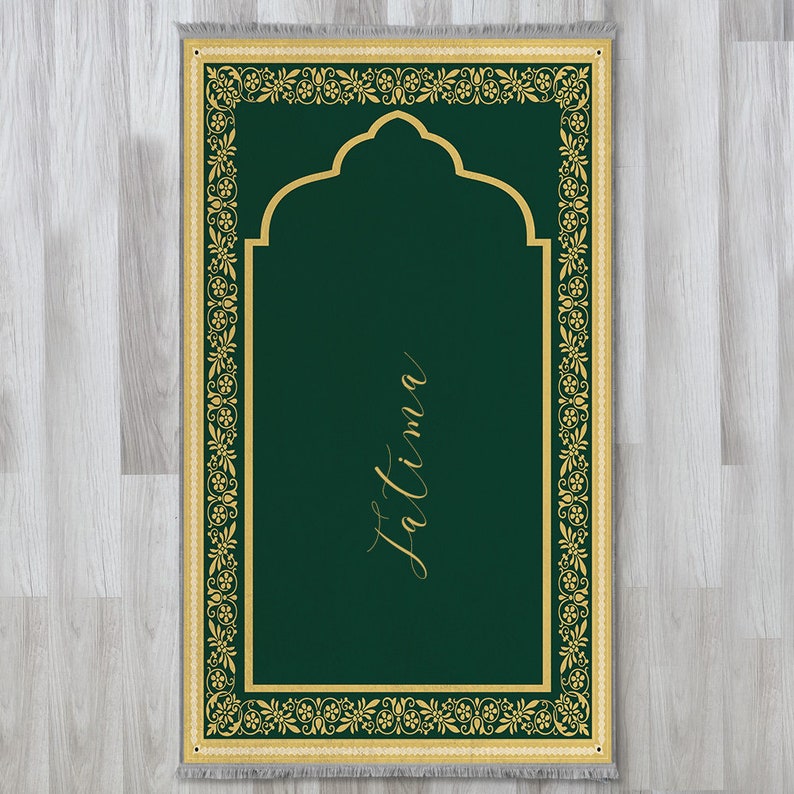 Personalized Foam Padded Prayer Mat, Muslim Prayer Rug, Janamaz, Islamic Gift, Anti-Slip Mat, Large XL Musallah, Designer Sejadah 801 H