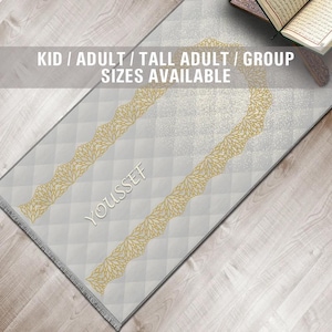 Personalized Foam Padded Prayer Mat, Muslim Prayer Rug, Janamaz, Islamic Gift, Anti-Slip Mat, Large XL Small Musallah, Designer Sejadah 603