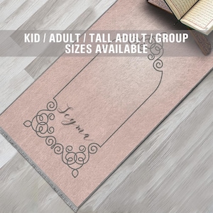 Personalized Foam Padded Prayer Mat, Muslim Prayer Rug, Janamaz, Islamic Gift, Anti-Slip Mat, Large XL Small Musallah, Designer Sejadah 413