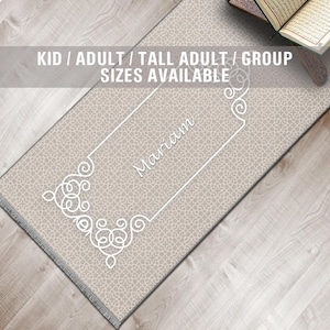 Personalized Foam Padded Prayer Mat, Muslim Prayer Rug, Janamaz, Islamic Gift, Anti-Slip Mat, Large XL Small Musallah, Designer Sejadah 407