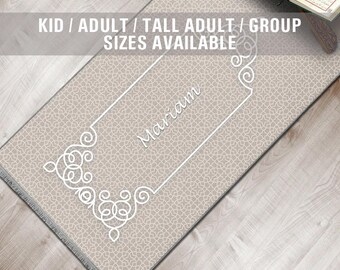 Personalized Foam Padded Prayer Mat, Muslim Prayer Rug, Janamaz, Islamic Gift, Anti-Slip Mat, Large XL Small Musallah, Designer Sejadah 407