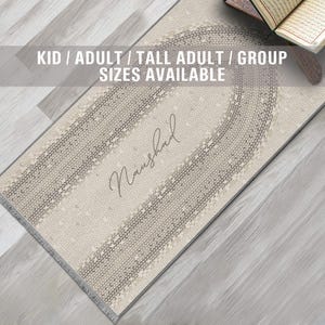 Personalized Foam Padded Prayer Mat, Muslim Prayer Rug, Janamaz, Islamic Gift, Anti-Slip Mat, Large XL Small Musallah, Designer Sejadah 613