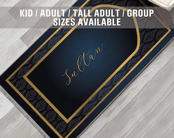 Personalized Foam Padded Prayer Mat, Muslim Prayer Rug, Janamaz, Islamic Gift, Anti-Slip Mat, Large XL Musallah, Designer Sejadah 808