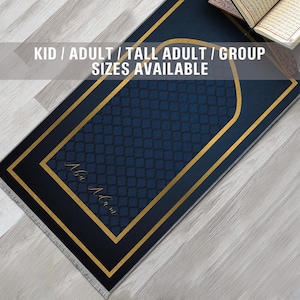 Personalized Foam Padded Prayer Mat, Muslim Prayer Rug, Janamaz, Islamic Gift, Anti-Slip Mat, Large XL Musallah, Designer Sejadah 807
