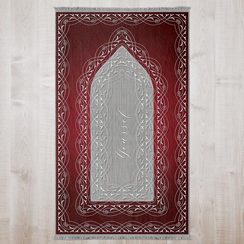 Personalized Foam Padded Prayer Mat, Muslim Prayer Rug, Janamaz ...