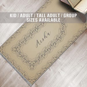 Personalized Foam Padded Prayer Mat, Muslim Prayer Rug, Janamaz, Islamic Gift, Anti-Slip Mat, Large XL Small Musallah, Designer Sejadah 609