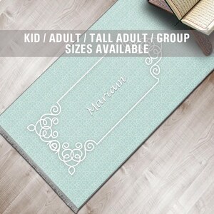Personalized Foam Padded Prayer Mat, Muslim Prayer Rug, Janamaz, Islamic Gift, Anti-Slip Mat, Large XL Small Musallah, Designer Sejadah 407