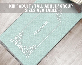 Personalized Foam Padded Prayer Mat, Muslim Prayer Rug, Janamaz, Islamic Gift, Anti-Slip Mat, Large XL Small Musallah, Designer Sejadah 407