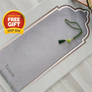 Personalized Foam Padded Prayer Mat, Muslim Prayer Rug, Janamaz, Islamic Gift, Anti-Slip Mat, Large XL Small Musallah, Designer Sejadah 403