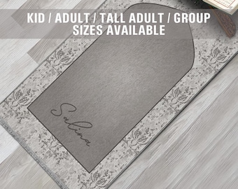 Personalized Foam Padded Prayer Mat, Muslim Prayer Rug, Janamaz, Islamic Gift, Anti-Slip Mat, Large XL Musallah, Designer Sejadah 805