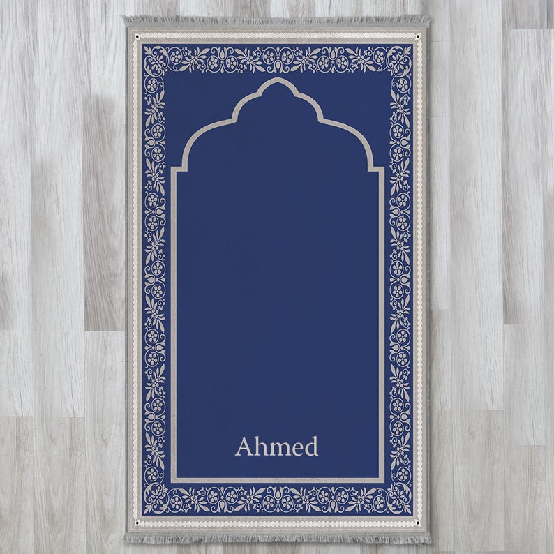 Personalized Foam Padded Prayer Mat, Muslim Prayer Rug, Janamaz, Islamic Gift, Anti-Slip Mat, Large XL Musallah, Designer Sejadah 801 D