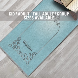 Personalized Foam Padded Prayer Mat, Muslim Prayer Rug, Janamaz, Islamic Gift, Anti-Slip Mat, Large XL Small Musallah, Designer Sejadah 413