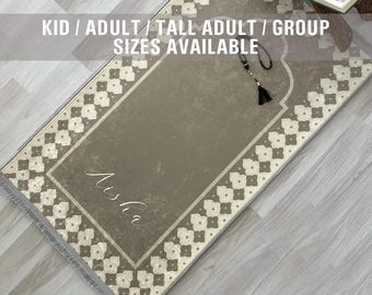 Personalized Foam Padded Prayer Mat, Muslim Prayer Rug, Janamaz, Islamic Gift, Anti-Slip Mat, Large XL Musallah, Designer Sejadah 802