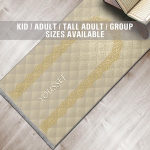 Personalized Foam Padded Prayer Mat, Muslim Prayer Rug, Janamaz, Islamic Gift, Anti-Slip Mat, Large XL Small Musallah, Designer Sejadah 603