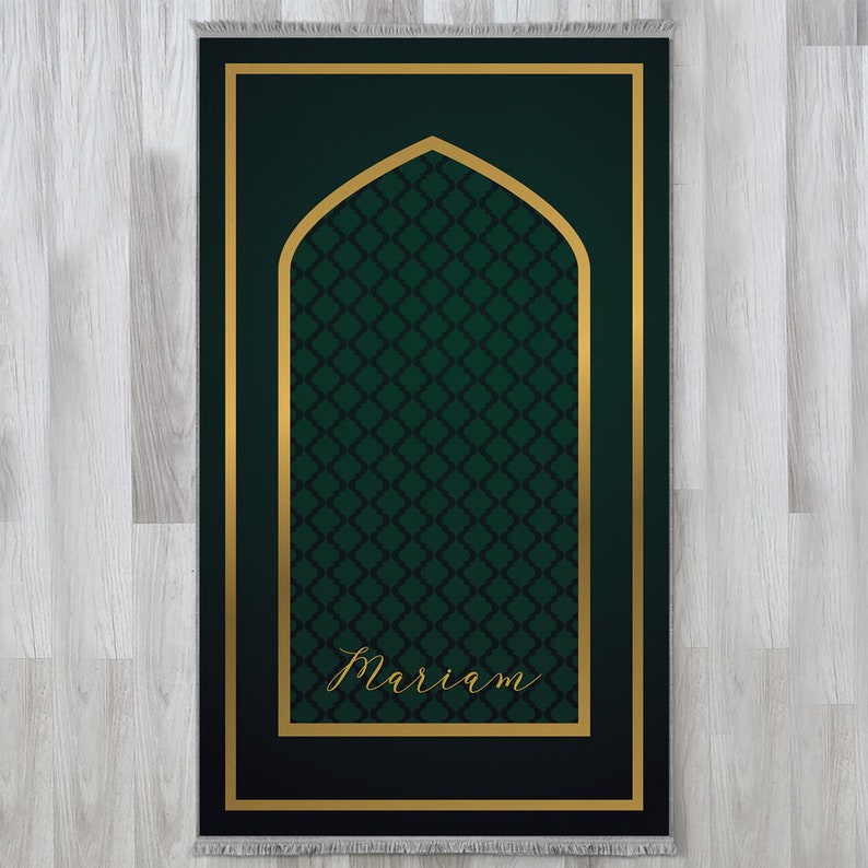 Personalized Foam Padded Prayer Mat, Muslim Prayer Rug, Janamaz ...