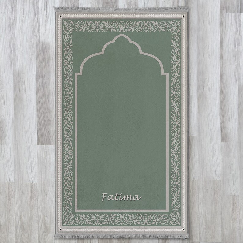 Personalized Foam Padded Prayer Mat Muslim Prayer Rug Etsy