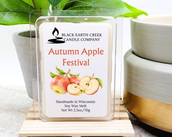Autumn Apple Fest Wax Melt, Apple Wax Melt, High Scented Soy Wax Melt, Soy wax melt, Scented wax tart, Wax melts for warmers, Wax tart melt