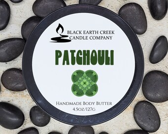 Patchouli Handmade Body Butter, Body Butter, Patchouli Body Cream, Emulsified Body Butter, Hand & Body Cream, Shea Butter Body Butter