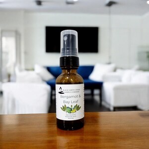 Bergamot and Bay Leaf Room Spray- Refreshing Home Scent, Cozy Home Fragrance, Citrus Room Spray, Fresh Air Freshener, Summer Linen Spray