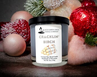 Cracklin' Birch coconut candle, spice coconut soy candle, handmade candle, soy candle, coconut candle, soy wax, coconut wax, coconut soy wax