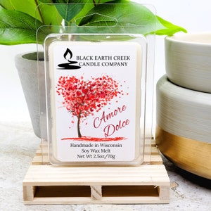Amore Dolce Wachsschmelze, Gewürzwachsschmelze, Sojawachsschmelze mit Blumenduft, Wachsschmelze, Sojawachstörtchen, natürliche Wachsschmelze, lang anhaltende Wachsschmelze, Duftschmelze