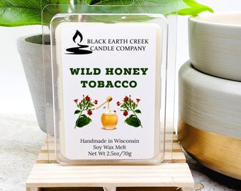 Honey Tobacco Wax Melt, Tobacco Wax Tart, High Scented Soy Wax Melt, Soy wax melt, Scented wax tart, Wax melts for warmers, Wax tart melts