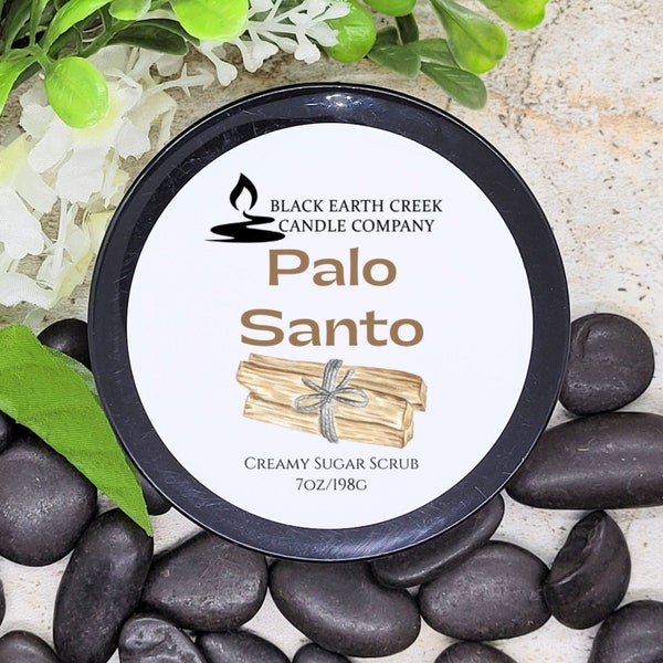 Palo Santo Sugar Scrub, Palo Santo Body Scrub, Exfoliating Sugar Scrub, Moisturizing Sugar Scrub, Shea Sugar Scrub, Exfoliating Body Polish