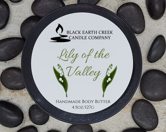 Lily of the Valley Handmade Body Butter, Lily Body Butter, Body Cream, Emulsified Body Butter, Hand & Body Cream, Shea Butter Body Butter