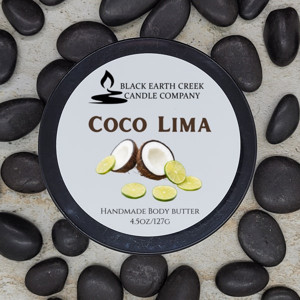 Coco Lima Handmade Body Butter, Coconut Lime Body Butter, Body Cream, Emulsified Body Butter, Hand & Body Cream, Shea Butter Body Butter