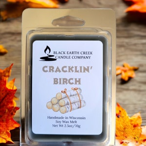 Cracklin&#39; Birch Wax Melt, Cinnamon Wax Melt, High Scented Soy Wax Melt, Soy wax melt, Scented wax tart, Wax melts for warmers, Wax tart melt