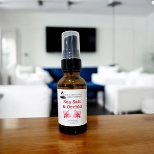 Sea Salt and Orchid Room Spray- Refreshing Home Scent, Cozy Home Fragrance, Floral Home Spray, Summer Scented Linen Spray, Flower Room Spray