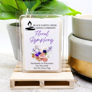 Floral Symphony wax melt, floral wax melt, scented soy melt, wax melt, soy wax tart, natural wax melt, long lasting wax melt, scented melt