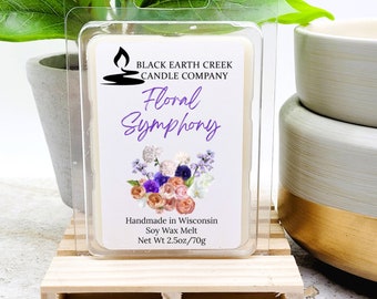 Floral Symfonie Wachs Melt, florales Wachs Melt, duftendes Soja schmelzen, Wachs schmelzen, Sojawachs Torte, natürliches Wachs schmelzen, langlebiges Wachs schmelzen, duftendes Wachs schmelzen