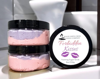 Forbidden Kisses Creamy Sugar Scrub, Love spell Exfoliating Sugar Scrub, Moisturizing Sugar Scrub, Shea Sugar Scrub, Exfoliating Body Scrub