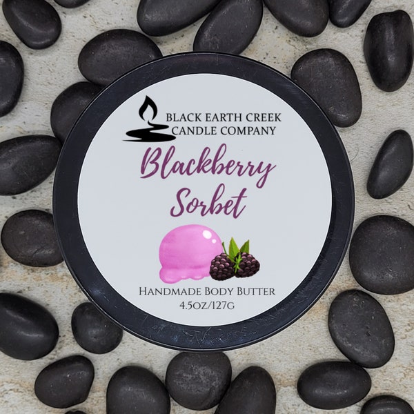 Blackberry Sorbet Handmade Body Butter, Berry Body Butter, Body Cream, Emulsified Body Butter, Hand & Body Cream, Shea Butter Body Butter