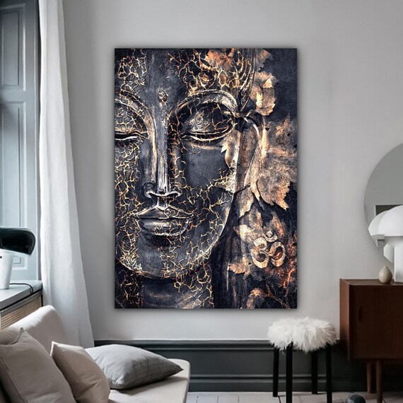 Buddha Canvas Asian Wall Art Buddha Wall Art Meditation Etsy