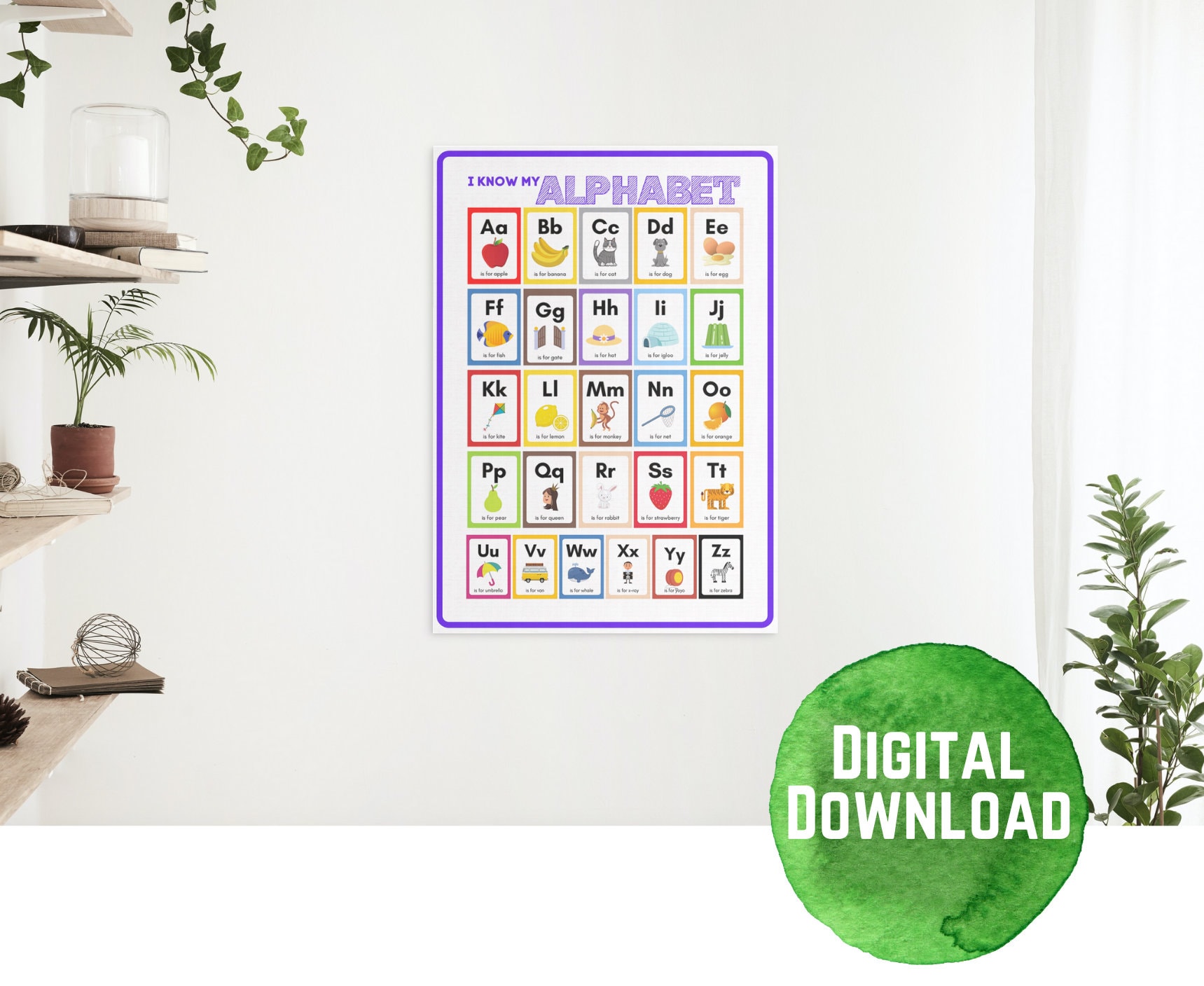 Alphabet Chart | Pre School | Pre K | Kindergarten | Teachers Classroom ...